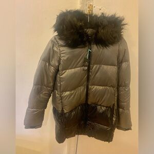 Gap Kids Cold Control Ultra Max Puffer Jacket Ombre Black, Grey Sz XS